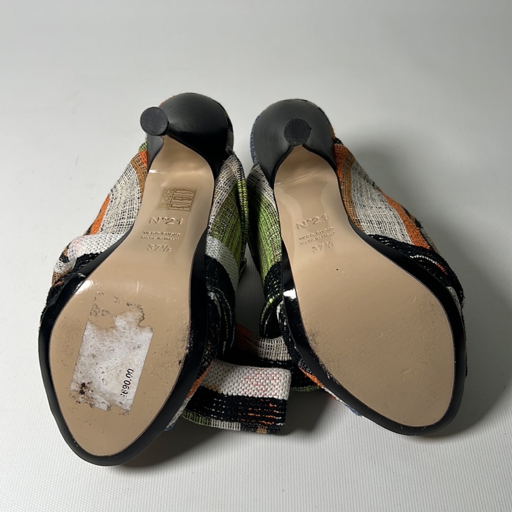 N.21 Numero Ventuno Heeled Mules with Beaded Applique - sz 37.5 - Picture 7 of 8